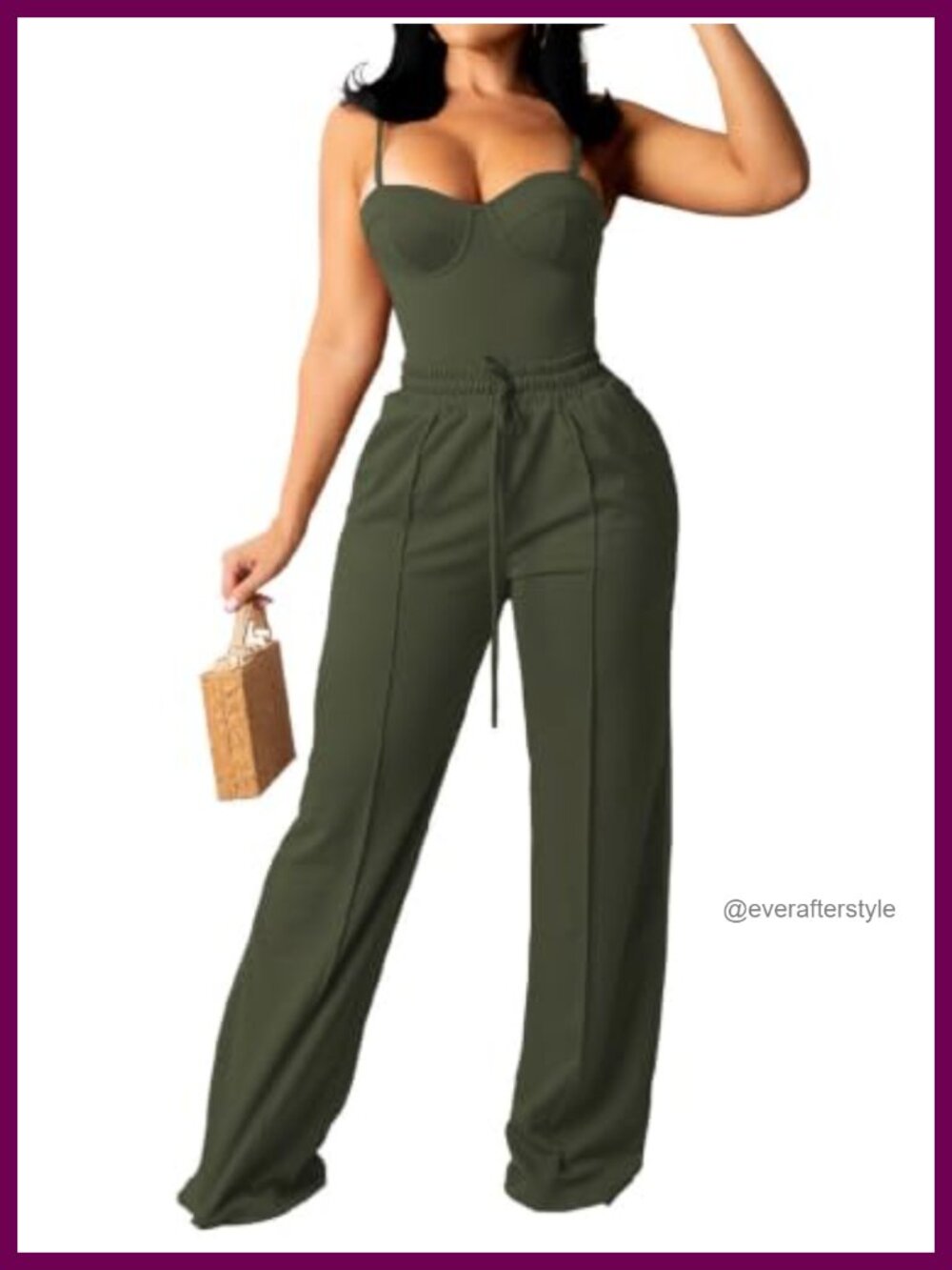 High Waist Drawstring Wide Leg Sweatpants Baggy Straight Lounge Pants